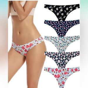 Voenxe || New In Package - Floral Print Thong Set (Medium)